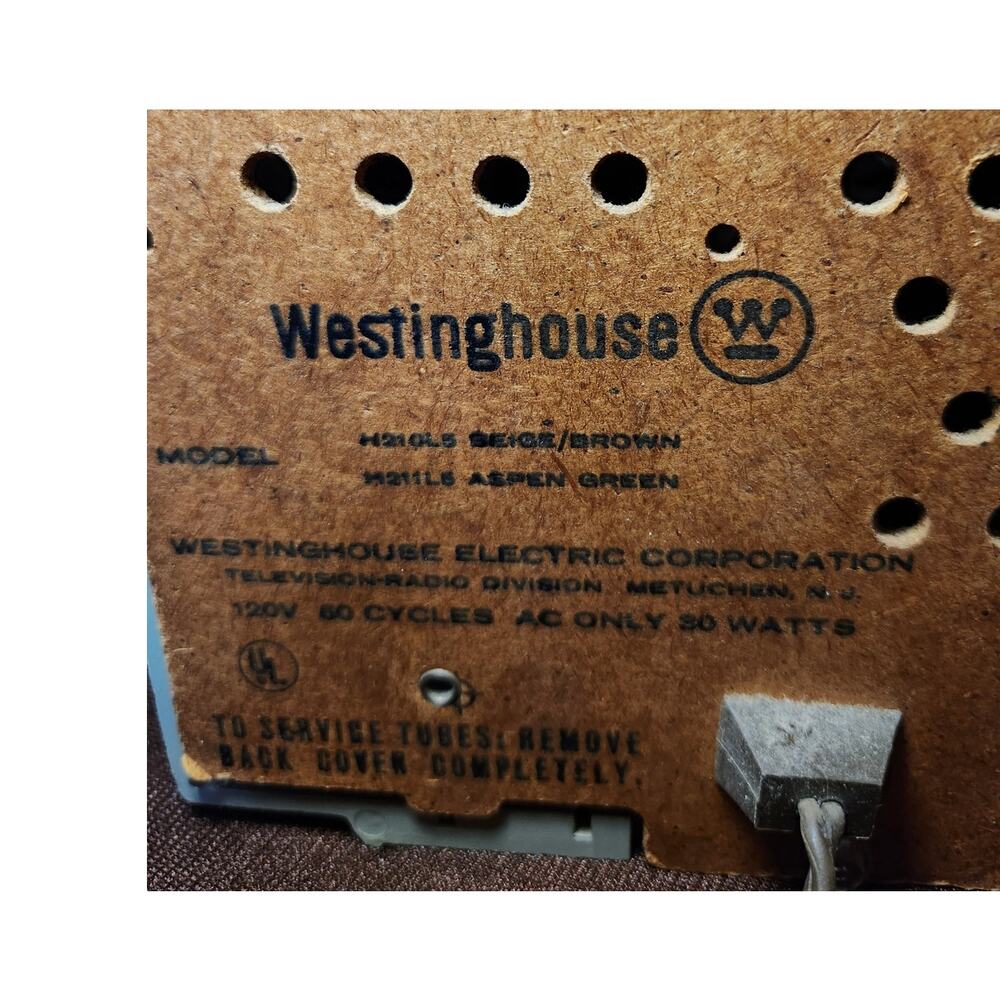 Westinghouse Space Maker tube Radio Vintage 1960s MCM Retro Model H210L5 - Picture 7 of 9